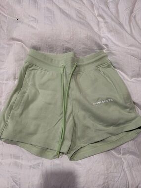 Alphalete Women's Light Sage Green Athletic Lounge Shorts